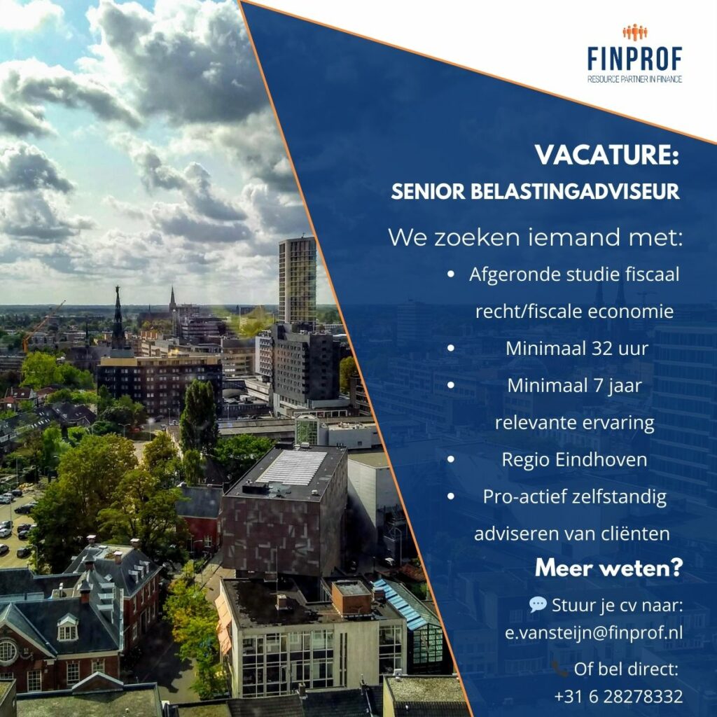 Senior Belastingadviseur regio Eindhoven
